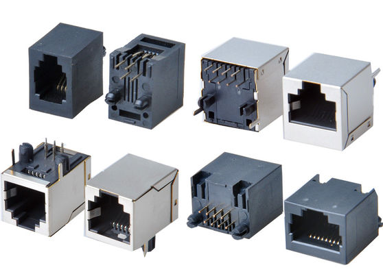 8p8c RJ45 ইথারনেট সংযোগকারী 1x1 পোর্ট মহিলা RJ45 জ্যাক চৌম্বক ছাড়া