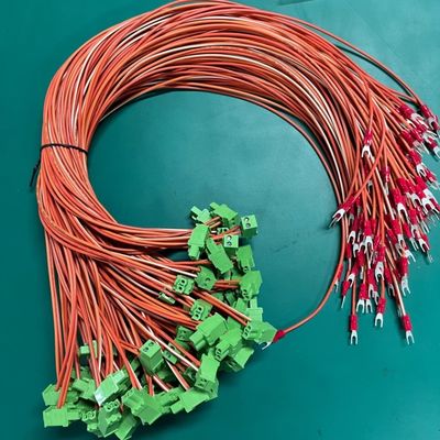 OEM তারের দৈর্ঘ্য শিল্প মেশিন 5.08mm টার্মিনাল ব্লক সবুজ তার এবং তারের জোতা অ্যাসেম্বলি 0.5M 1M 100% টেস্টিং পরিদর্শন